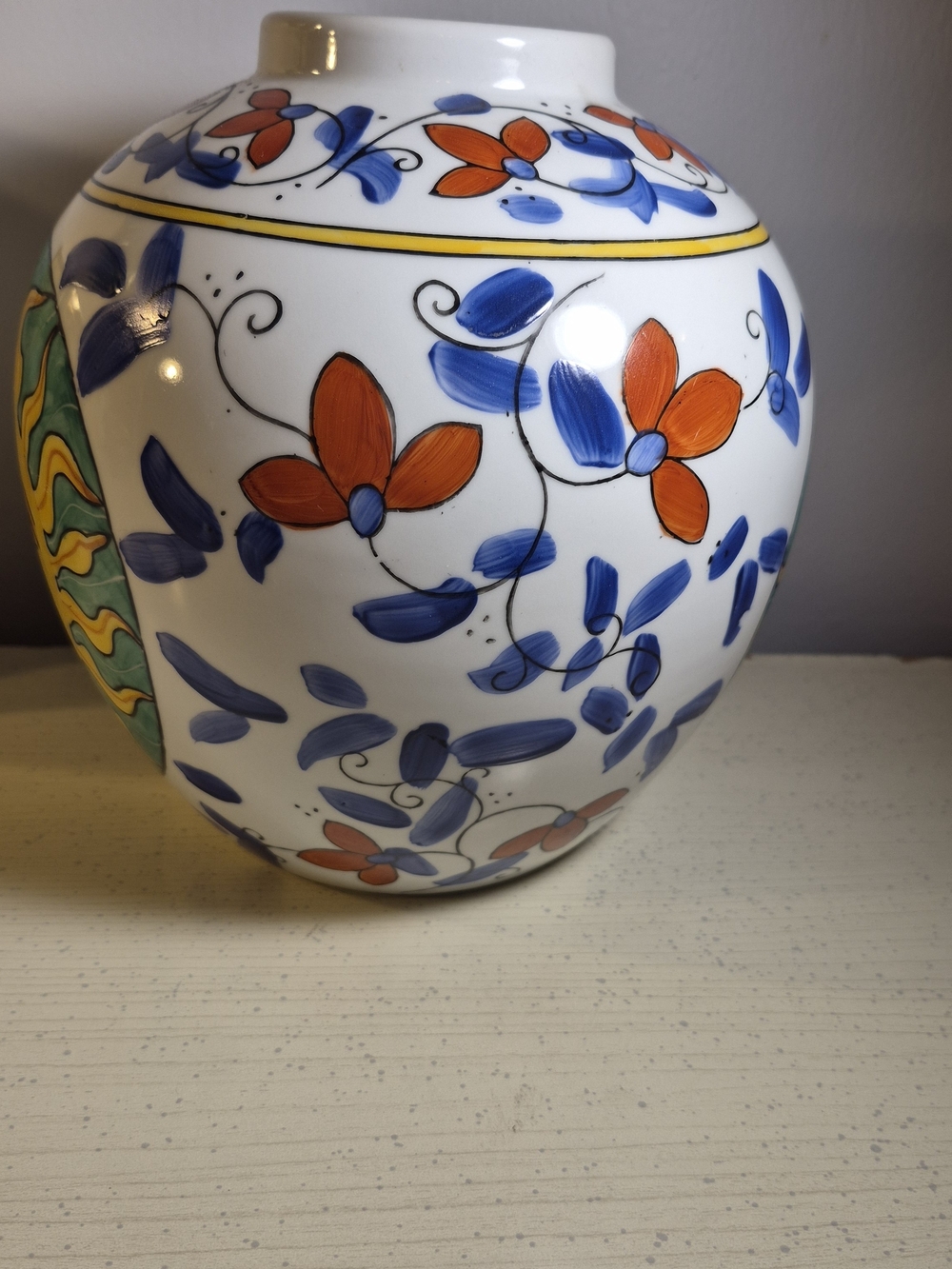 VTG Hand Painted WBI Celestrial Sunburst Vase - Picture 5 of 10
